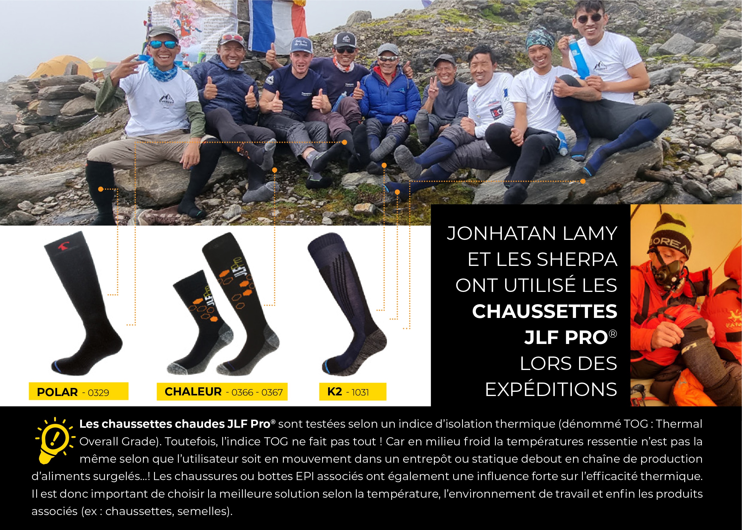 Chaussettes en Laine Mérinos Froid Extrême -50°C