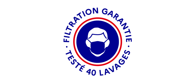 Logo filtration garantie testé 40 lavages