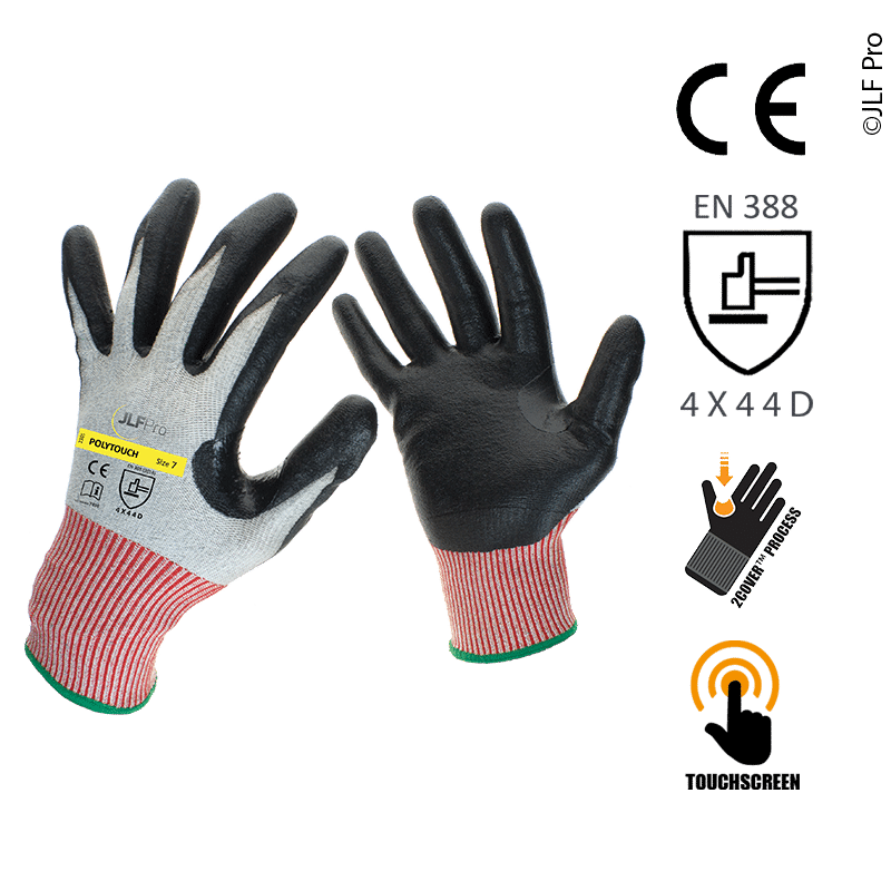 GANTS DE MANUTENTION TRICOTÉ À FILS BIMATIÈRE POIGNET TRICOT DE